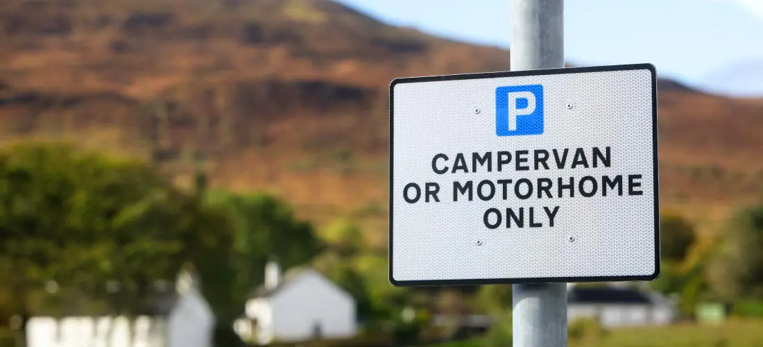 Campervan Motorhome Only Campsite Scotland