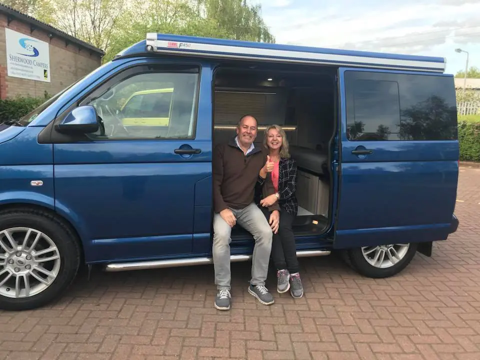 campervan awning on a newly completed conversion