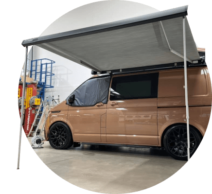 VW Transporter Awnings seen here on T6 Camper
